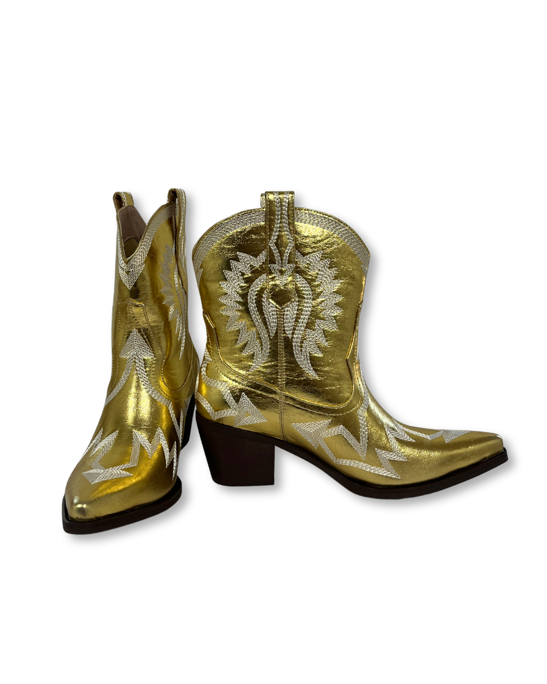 Gold Short Cowboy Boots