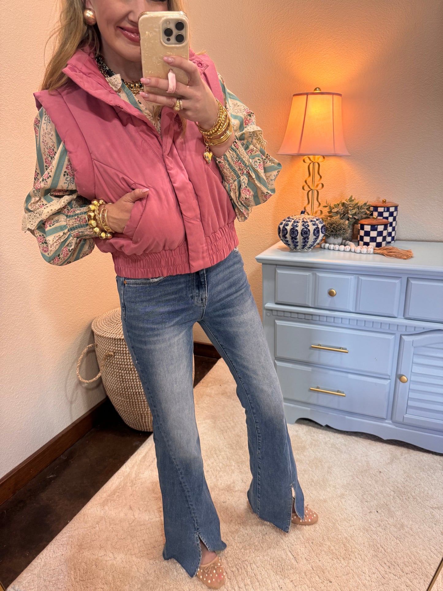 Pink Puffer Vest
