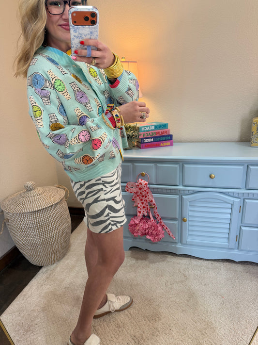 Queen Of Sparkles Watch Cardigan