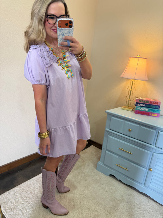 Lavender Peter Pan Collar Dress