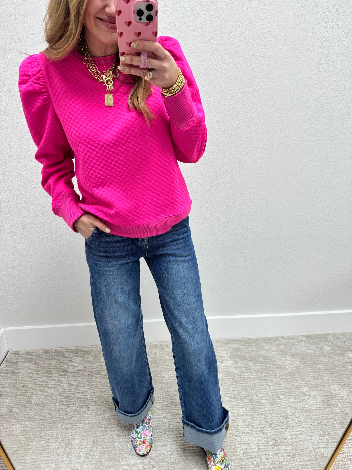 Risen Tummy Control Ankle Cuff Jeans