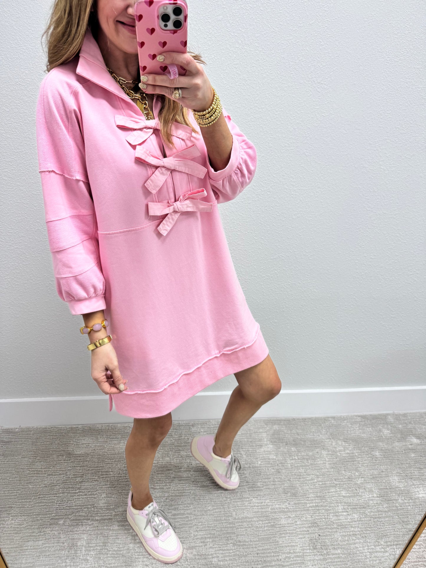 Light Pink Bow Front Dress FS