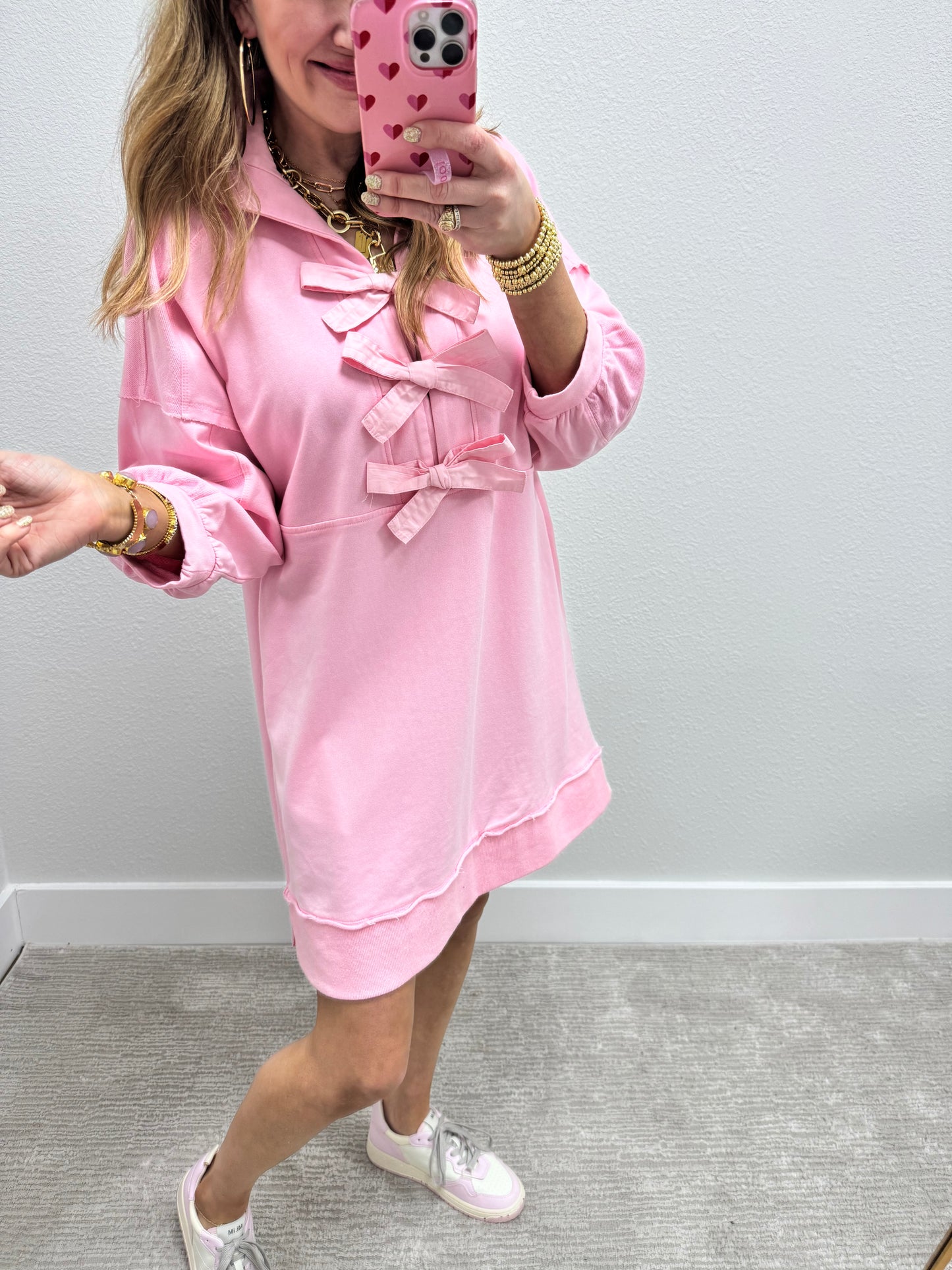 Light Pink Bow Front Dress FS
