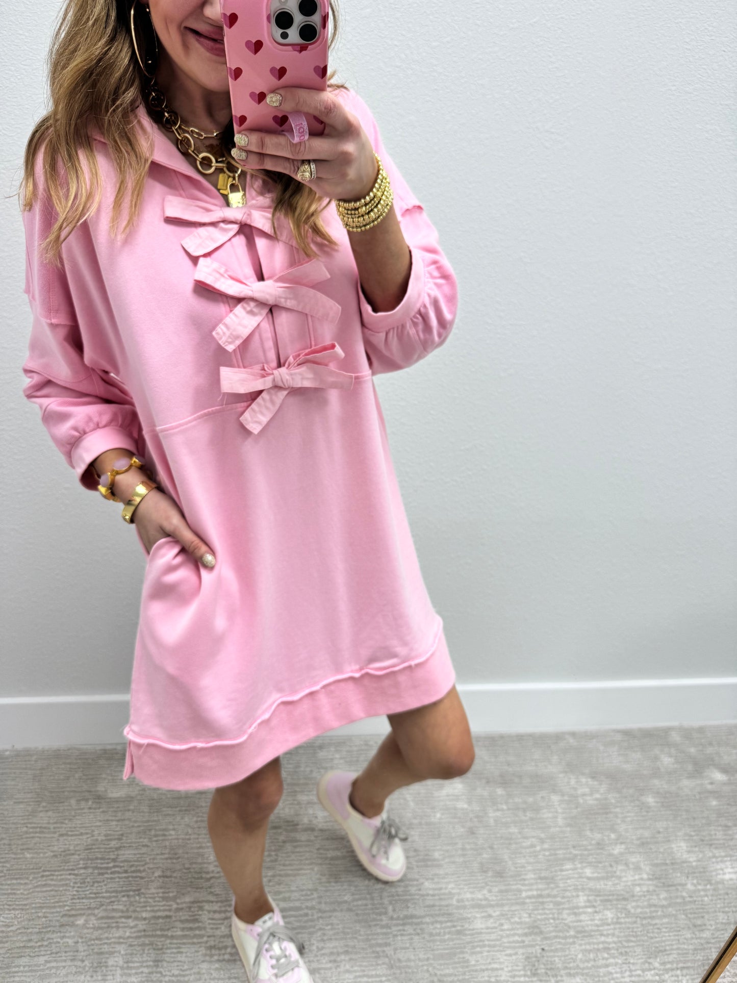 Light Pink Bow Front Dress FS