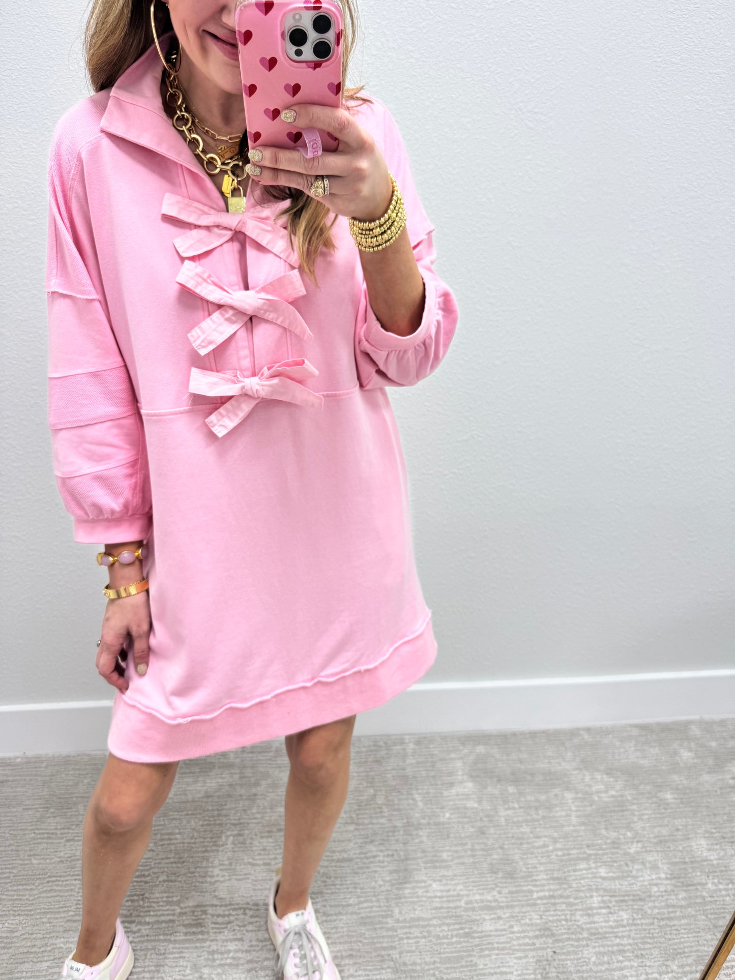 Light Pink Bow Front Dress FS