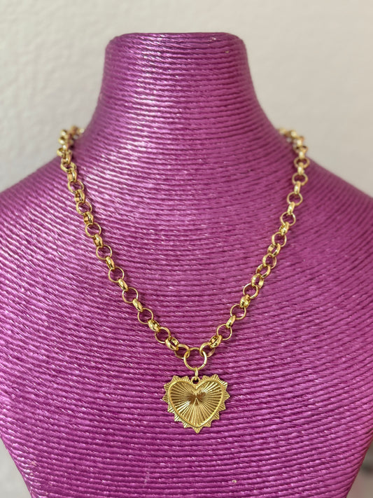 Heart Shaped Zirconia Necklace FS