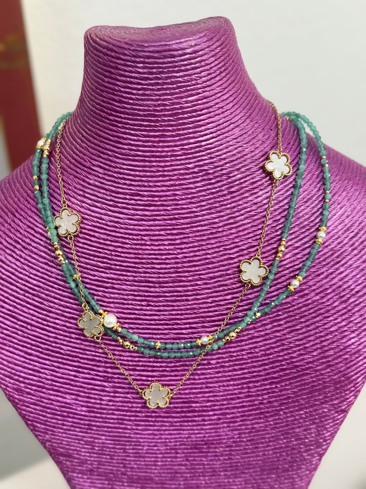 Gold Flower Style Necklace FS