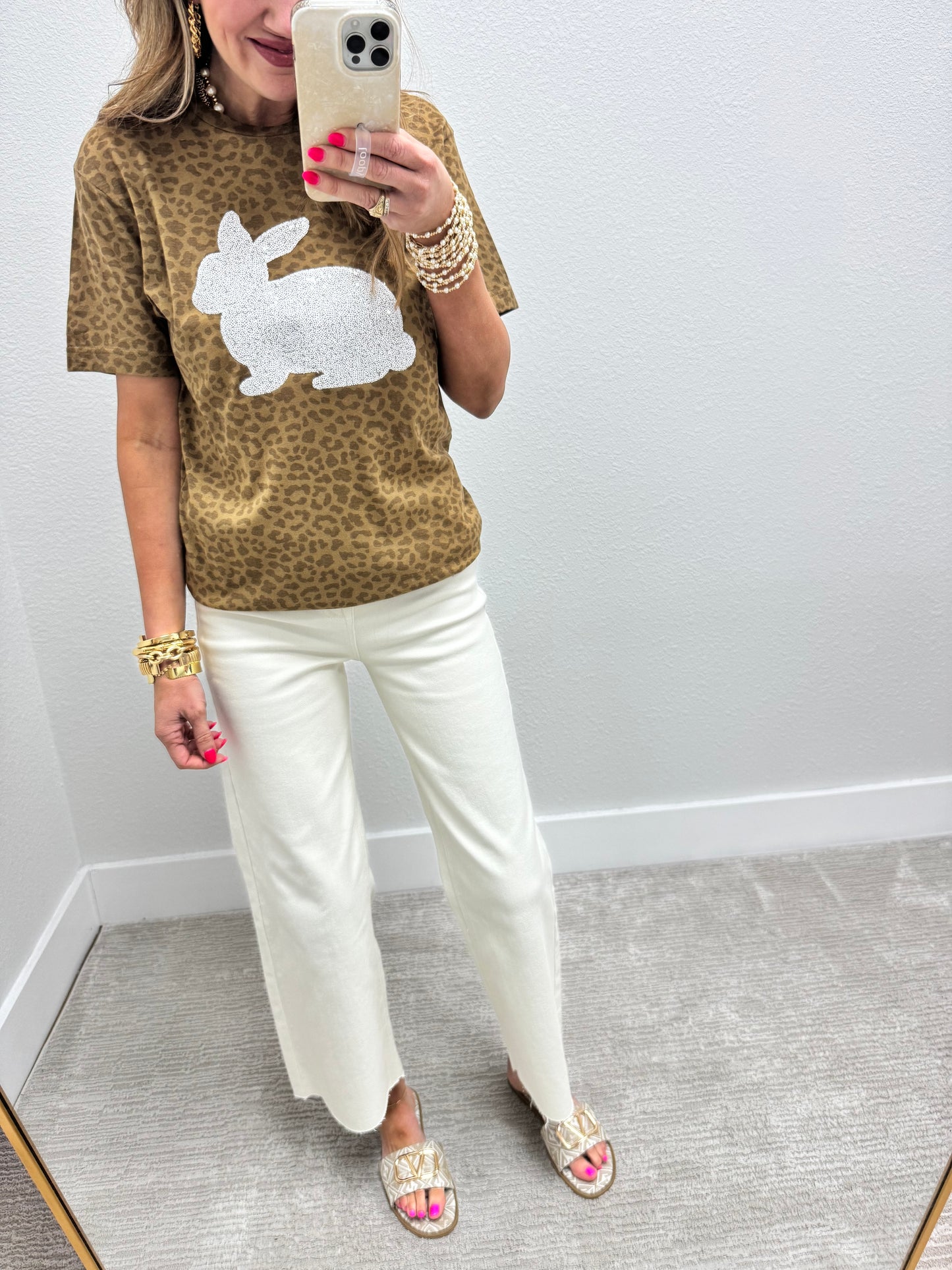 Cream White Straight Leg Jean