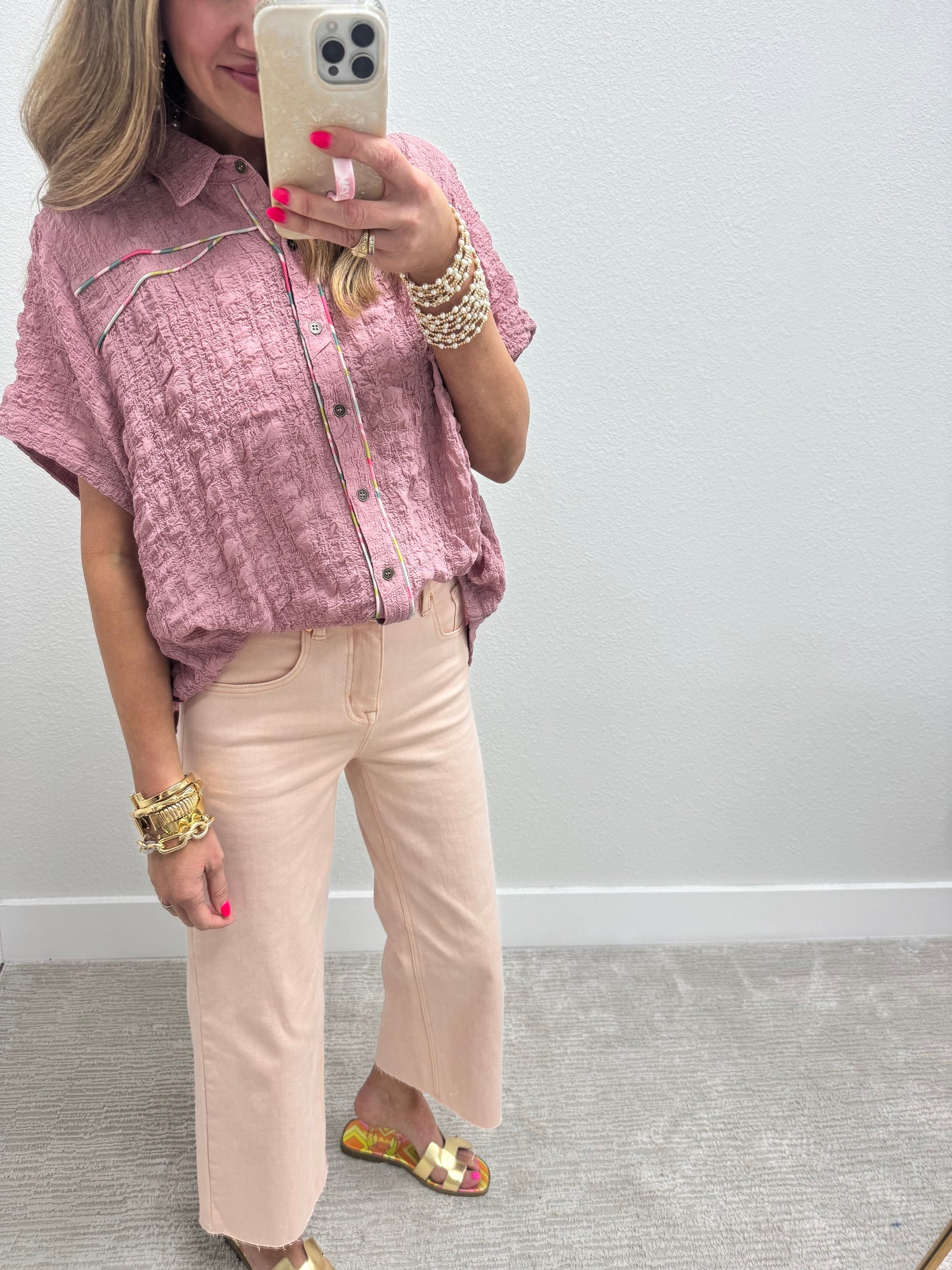 Light Pink Straight Leg Jean