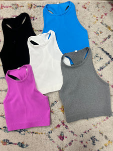 Ribbed Cropped Tank (5 colors)