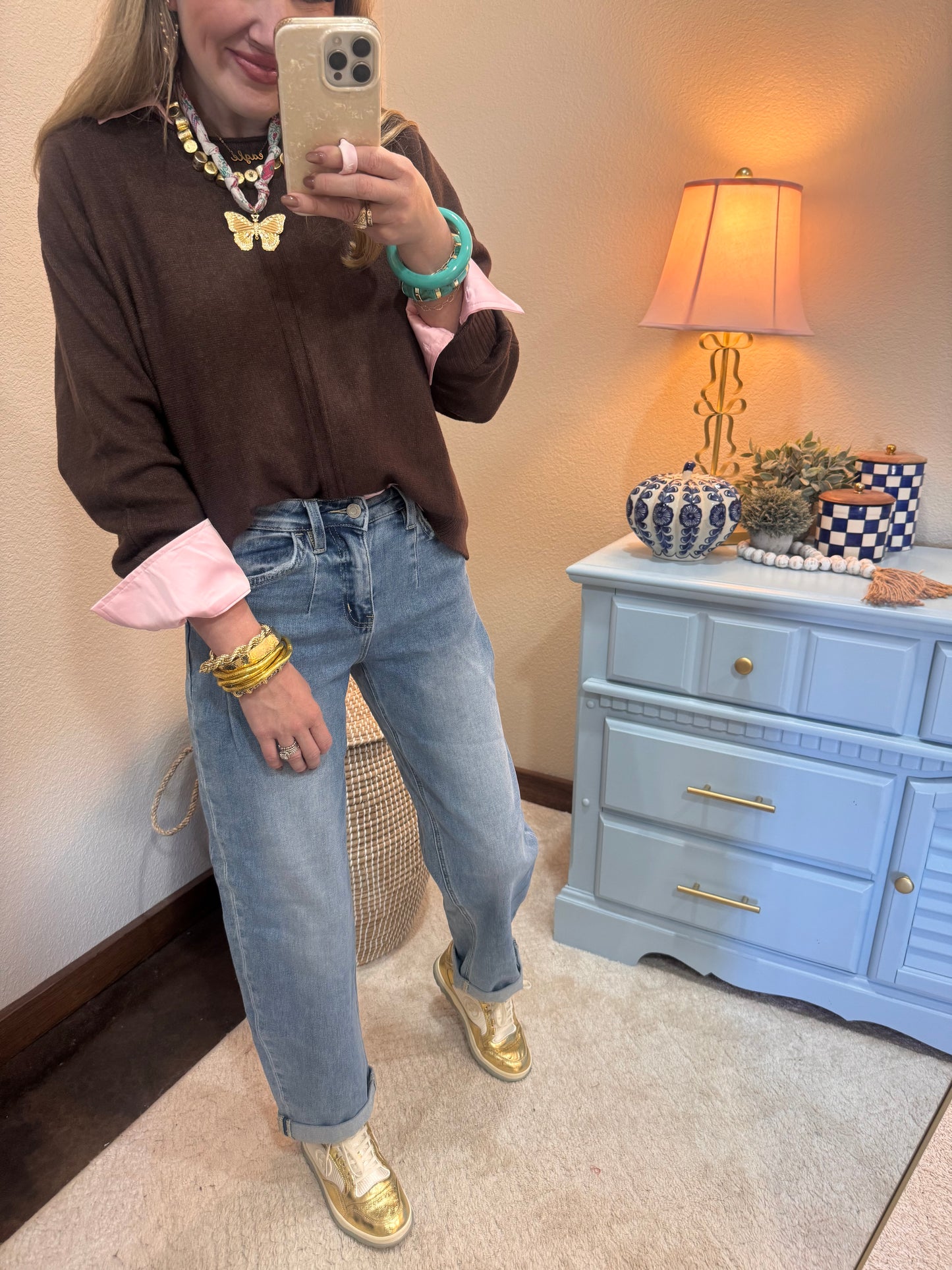 Pink Silky Long Sleeve