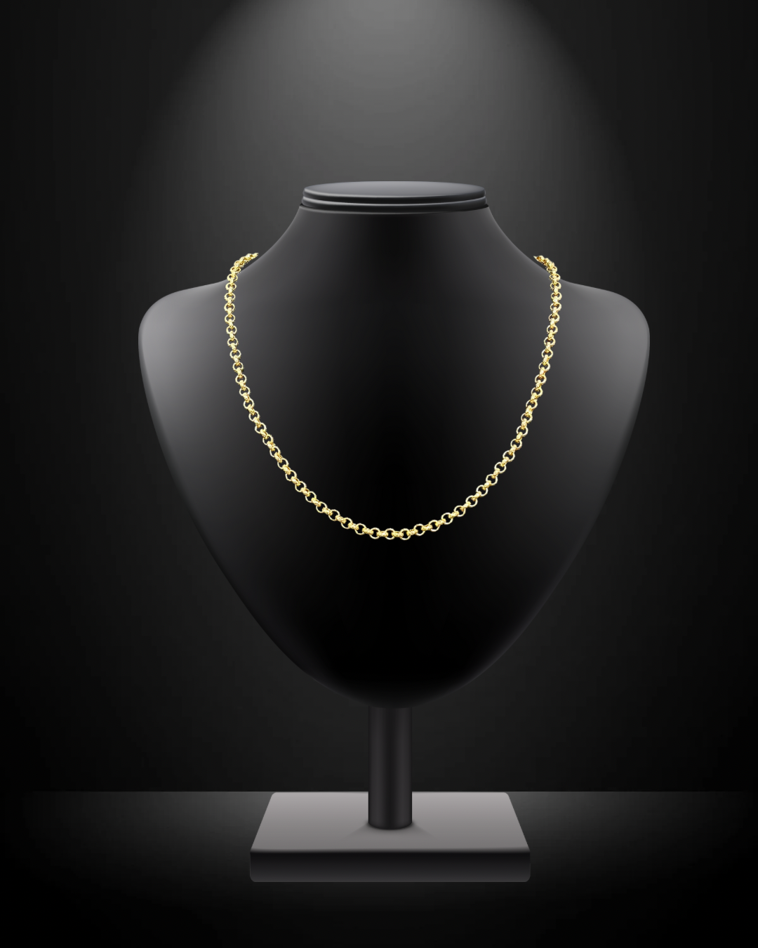 Small Textured Round Chain Magnetic Necklace