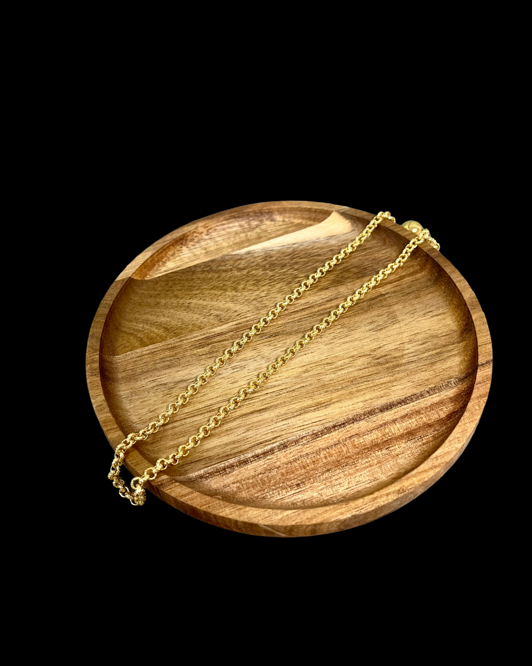 Small Textured Round Chain Magnetic Necklace