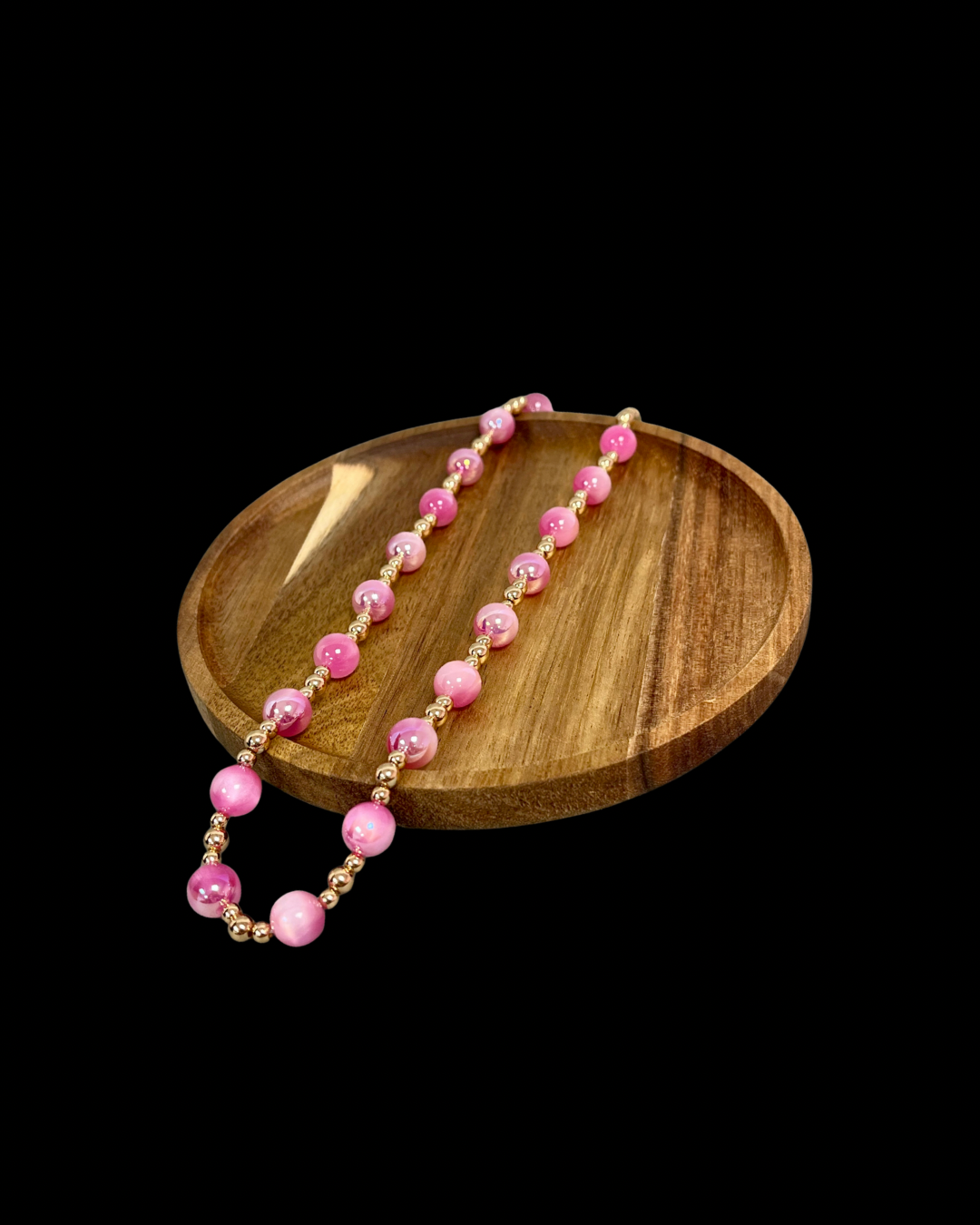 Pink Bead Magnetic Necklace