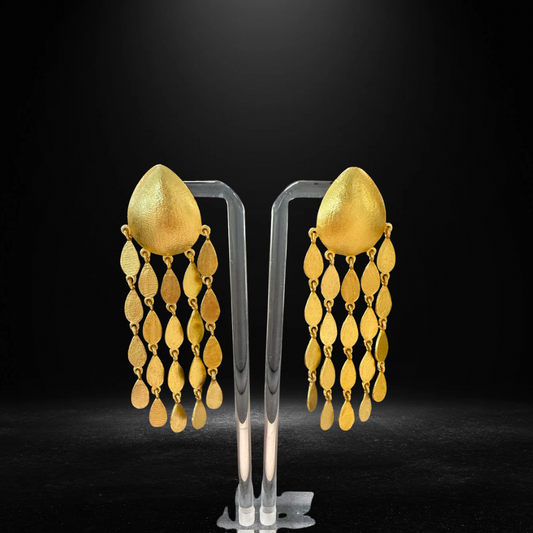 Antique Luxe Teardrops Dangle Stud Earrings