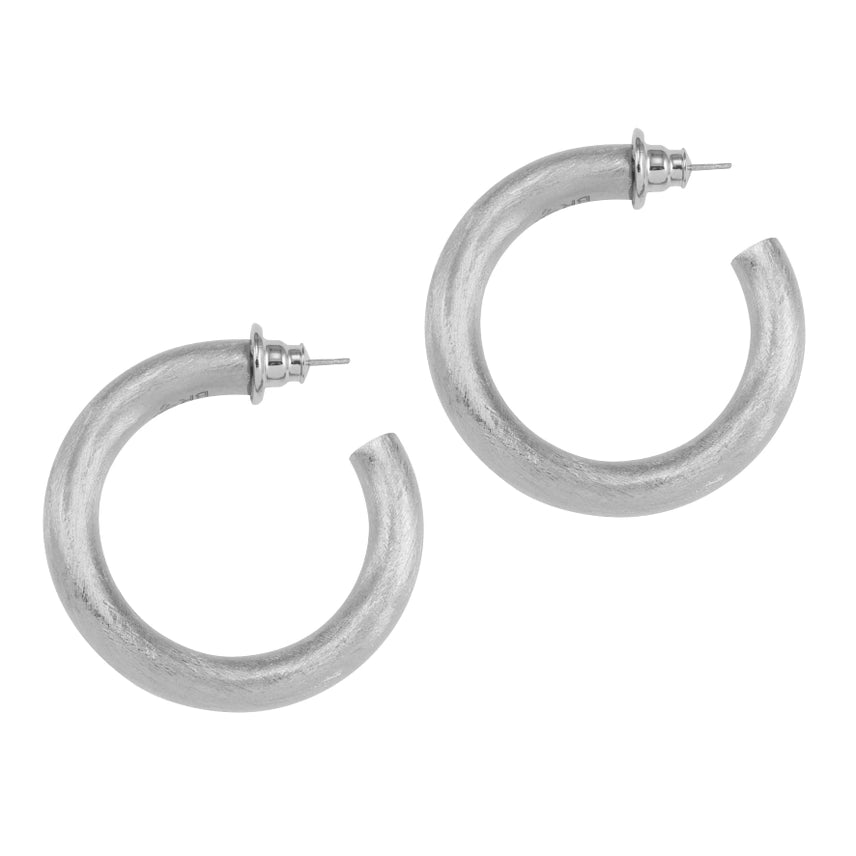 Chambord Thick Hoop Earrings silver
