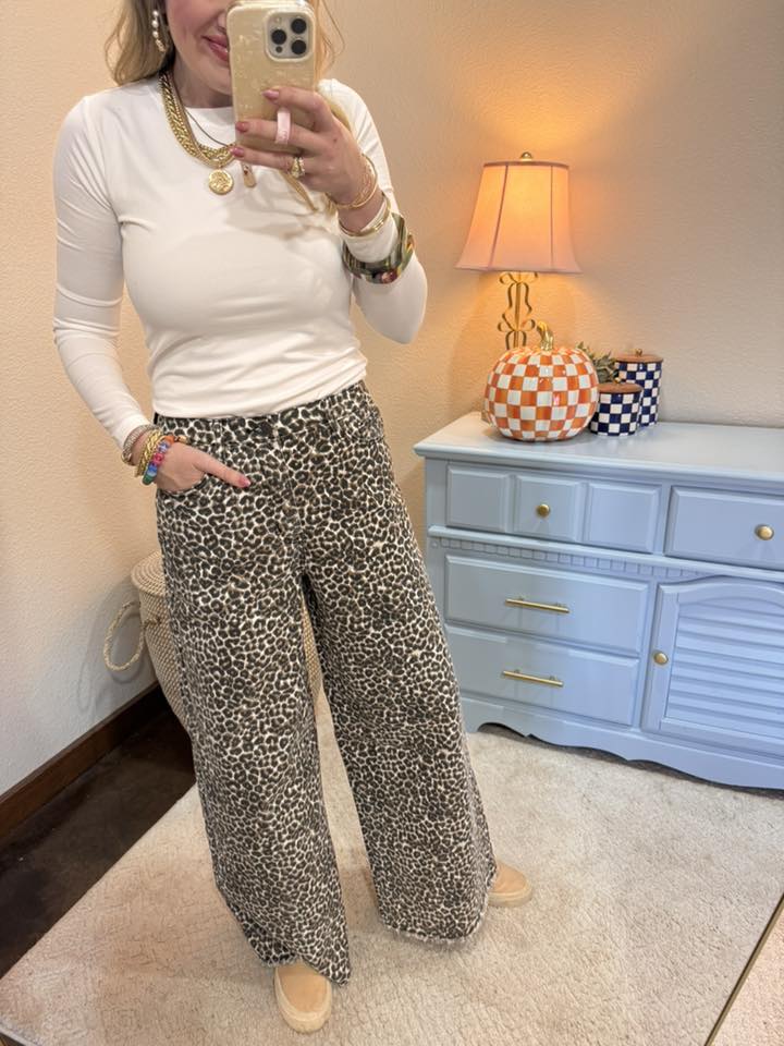 Off White Brushed Microfiber Long Sleeve Round Neck Tee