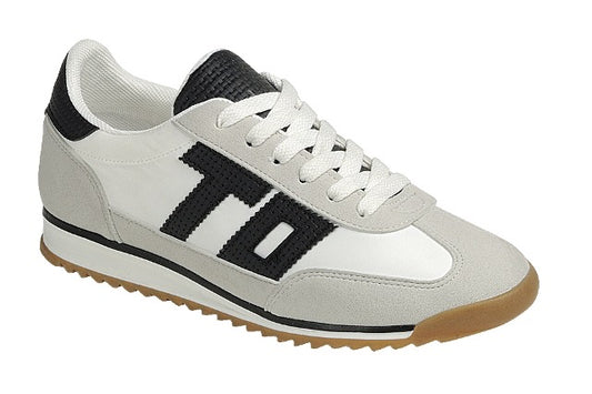 White and Black T Sneakers