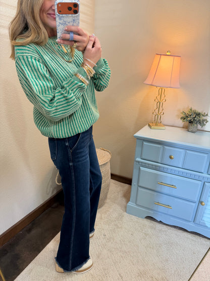 Kancan High Rise Trouser Pocket Flare Jeans