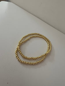 Set of Two 3mm Bead Bracelets