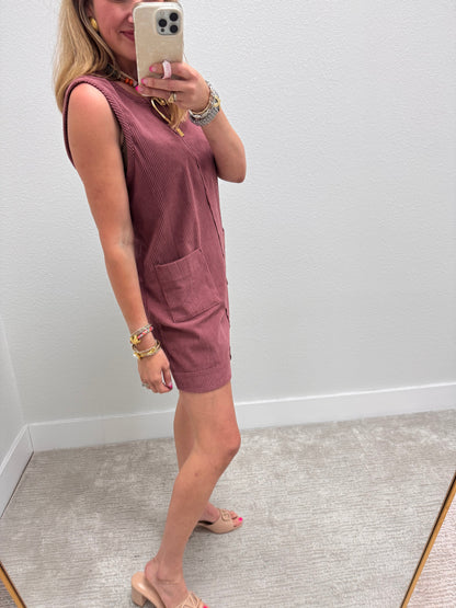 Mauve Corded Dress