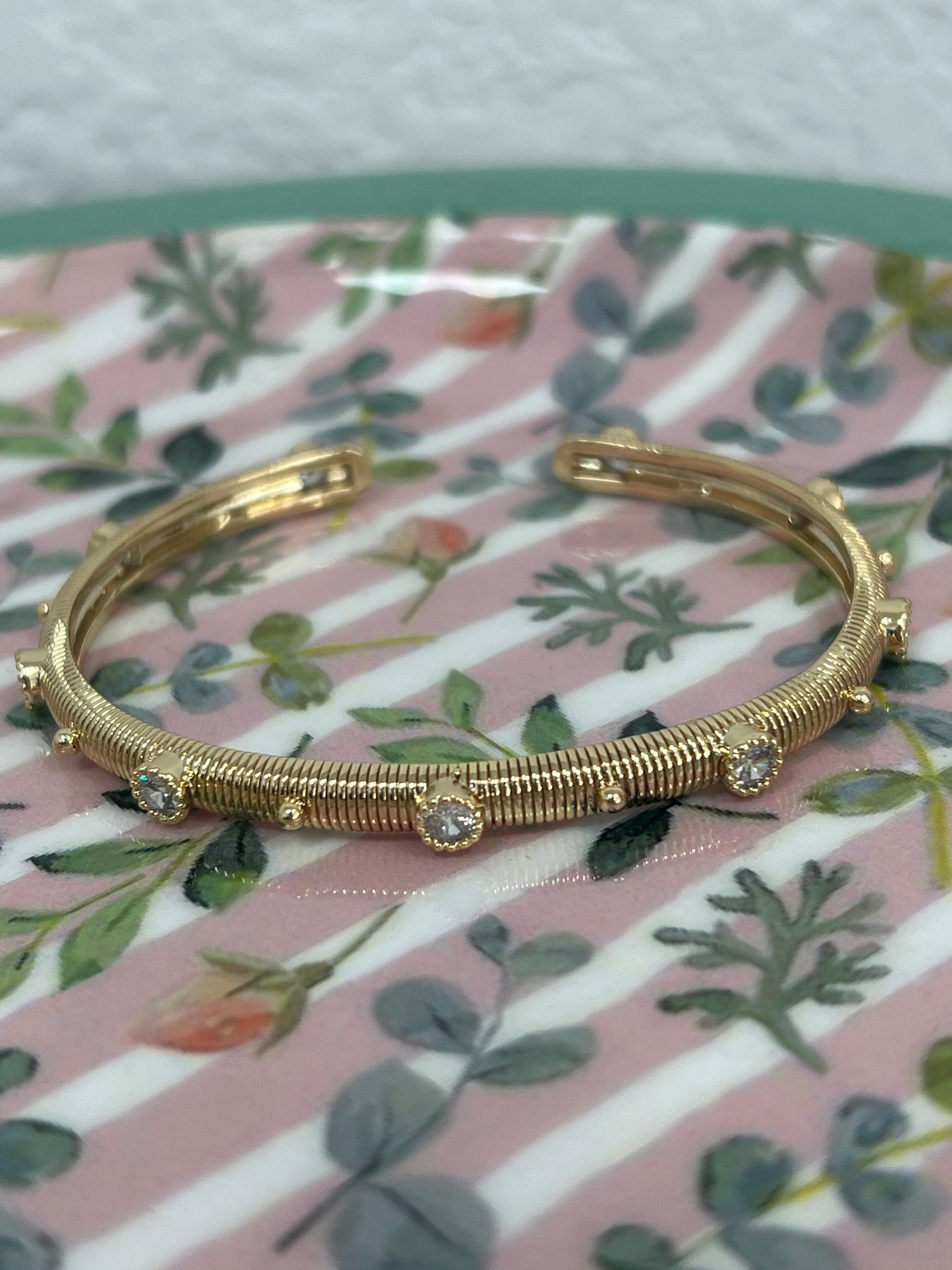 Gold Diamond Studded Bracelet FS