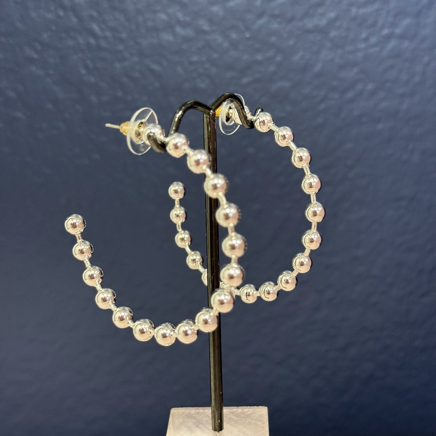 Bead Hoops (Gold and Silver)