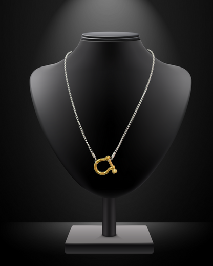 Antique Metal Horsebit Necklace (2 colors)