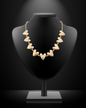 Gold Skinny Heart Collar Necklace