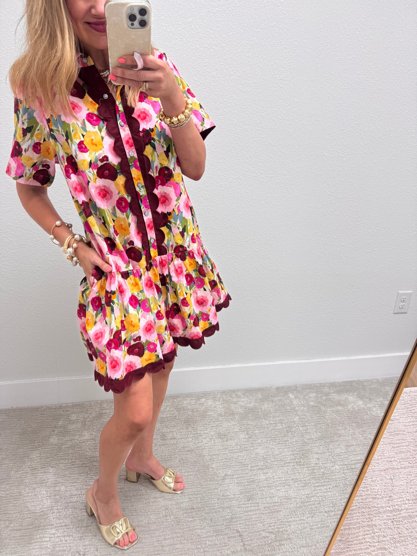 Floral Button Up Dress