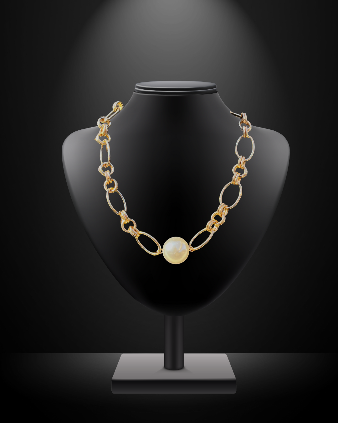 XL Pearl and Chain Necklace