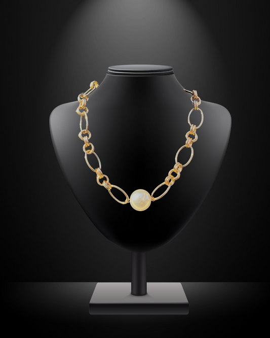 XL Pearl and Chain Necklace