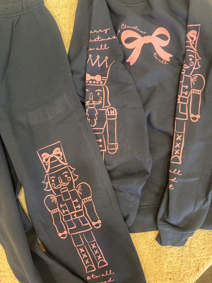 Navy Nutcracker Two Piece Sweat Suit