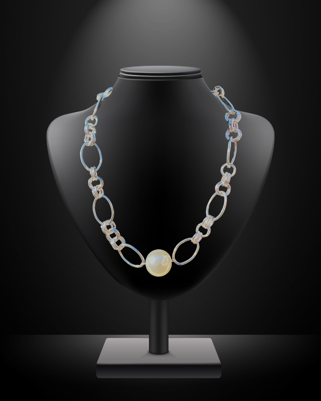 XL Pearl and Chain Necklace