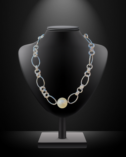 XL Pearl and Chain Necklace