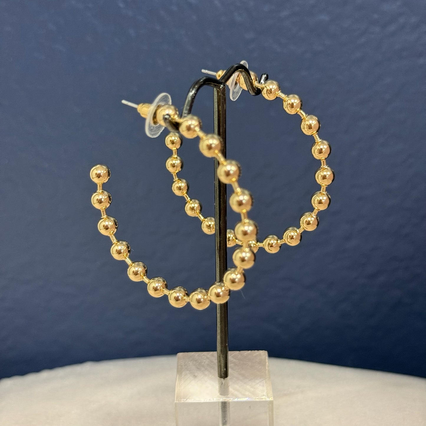 Bead Hoops (Gold and Silver)