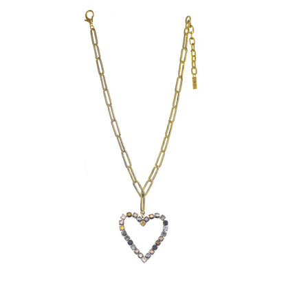 Tova Metallic Heart Necklace