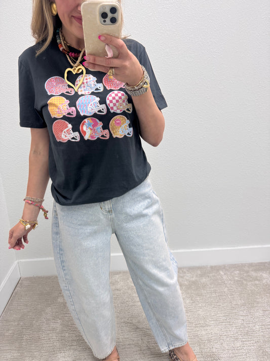 Football Helmet Graphic Tee