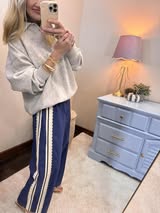 Heather Grey Oversized Polo Collared Pullover