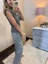 JBD Light Wash High Waisted Straight Leg Jean