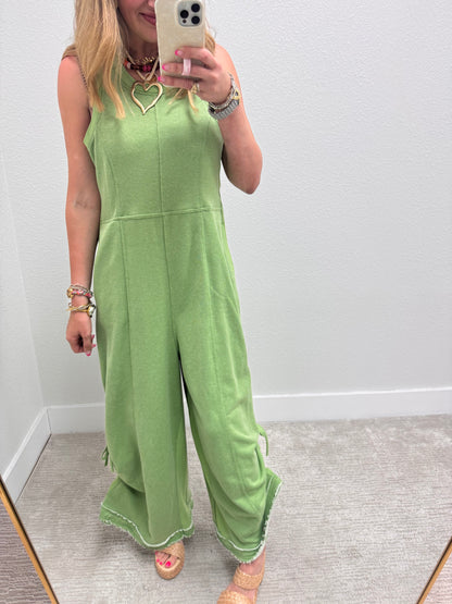 Green Adjustable Bottom Jumpsuit