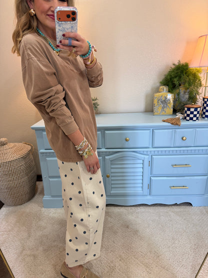 Taupe Oversized Long Sleeve