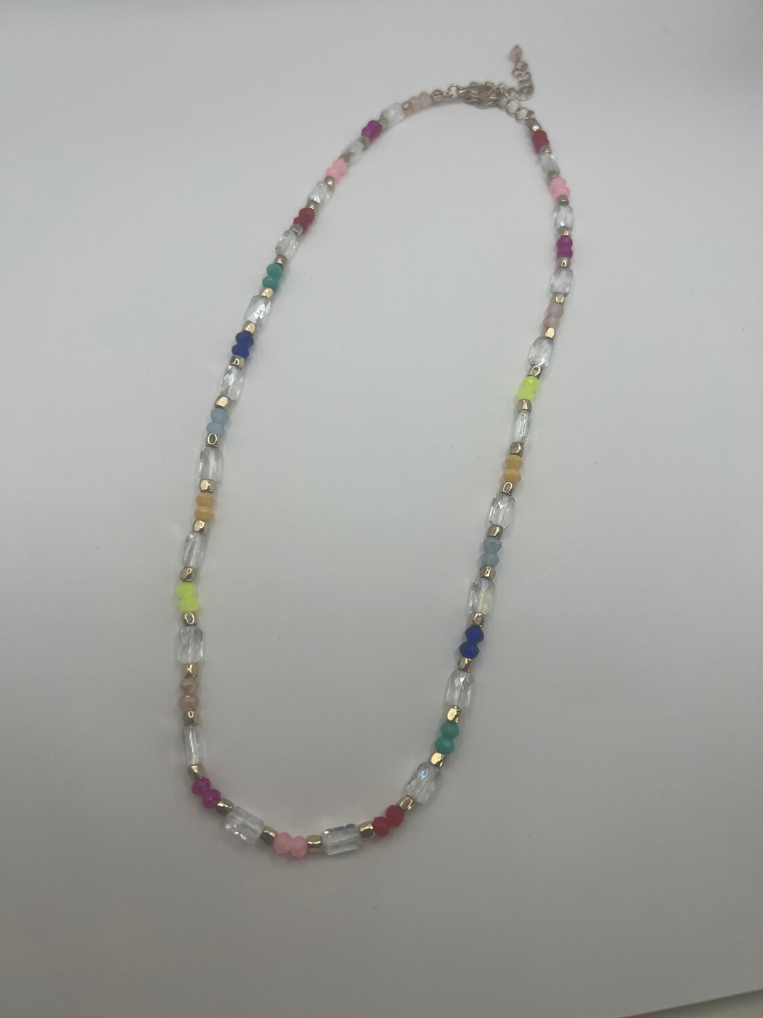 Crystal Colored Bead Necklace