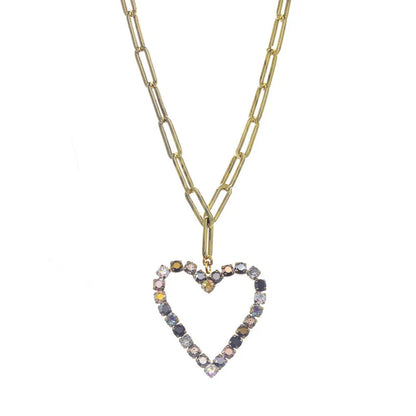 Tova Metallic Heart Necklace