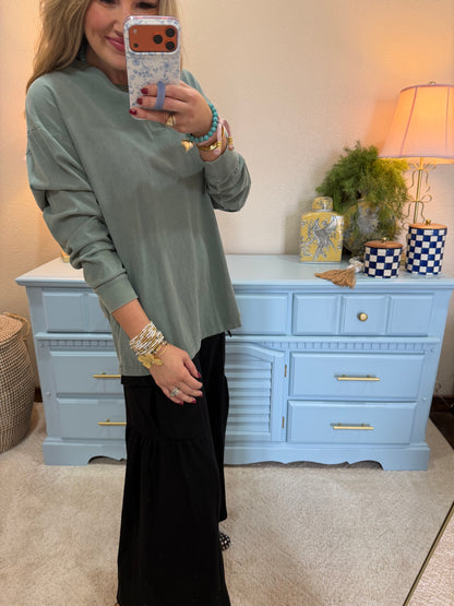 Green Oversized Long Sleeve
