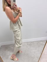 Taupe Floral 2 Piece Set