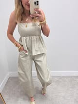Taupe Floral 2 Piece Set