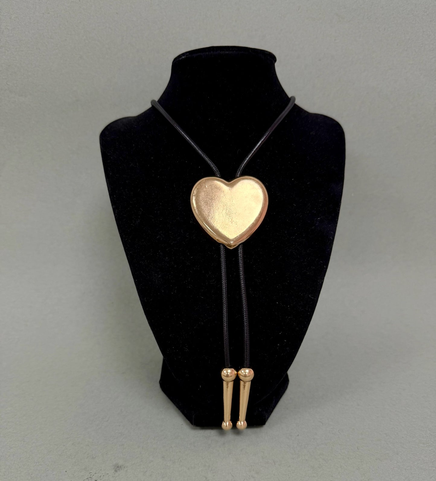 Black Bollo Style Heart Necklace