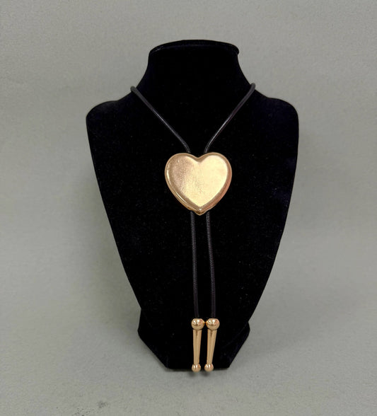 Black Bollo Style Heart Necklace