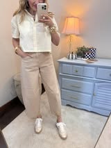 KanCan Tan High Rise Horseshoe Jeans